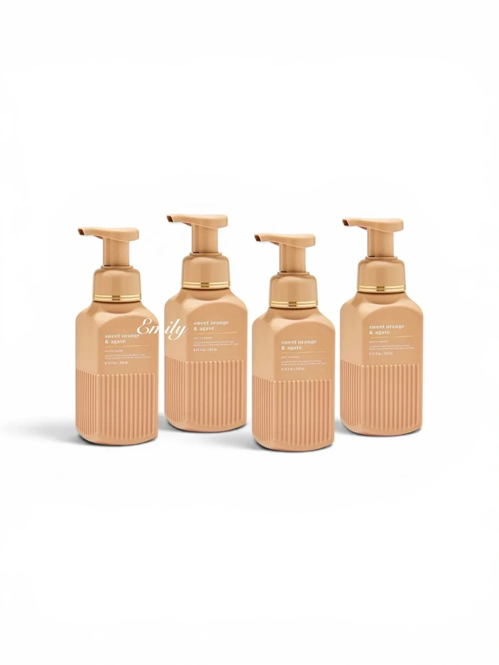 4X Bath & Body Works SWEET ORANGE & AGAVE LUXE Foaming Hand Soap 8.75 fl oz Set